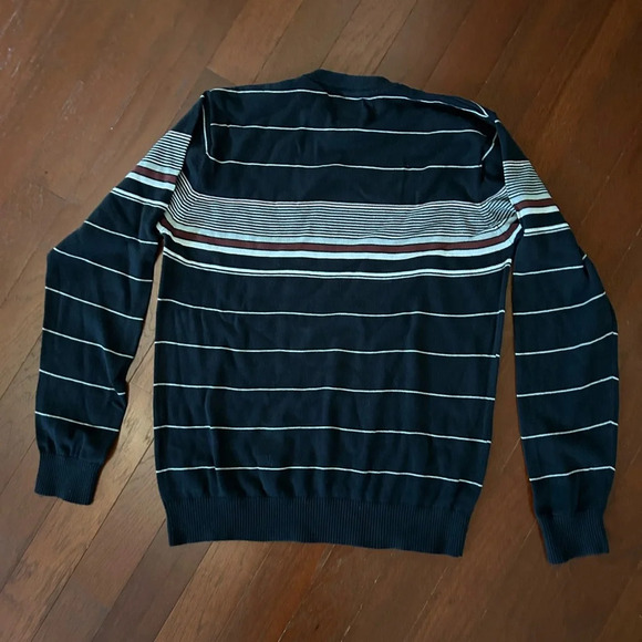 O'Neill Men's Black and White Crewneck sweater 100% cotton super soft size L - Picture 10 of 10